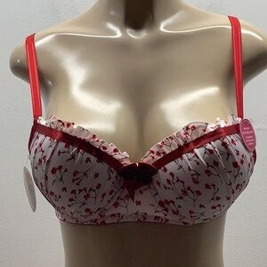 Massam Size Medium Floral Padded Underwire Bra. Made in Brazil. New with Tags